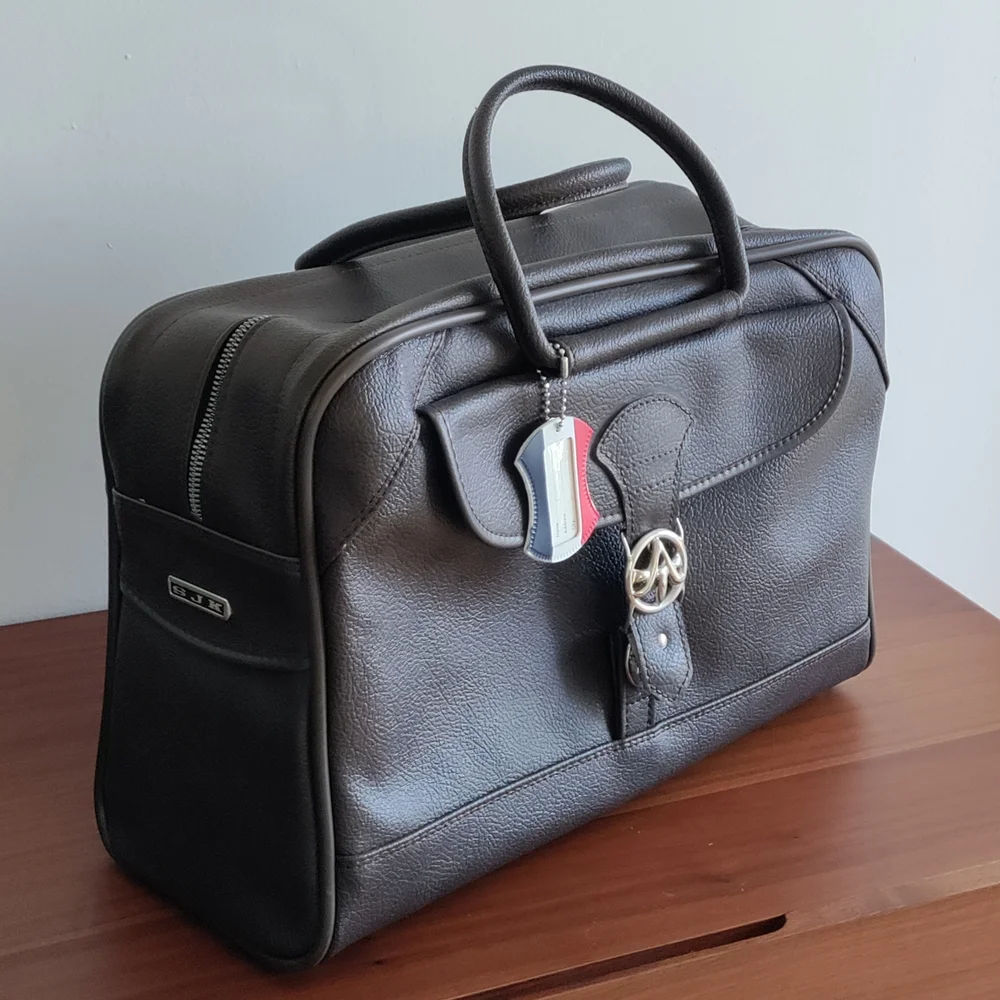 American Tourister Black Leather Briefcase